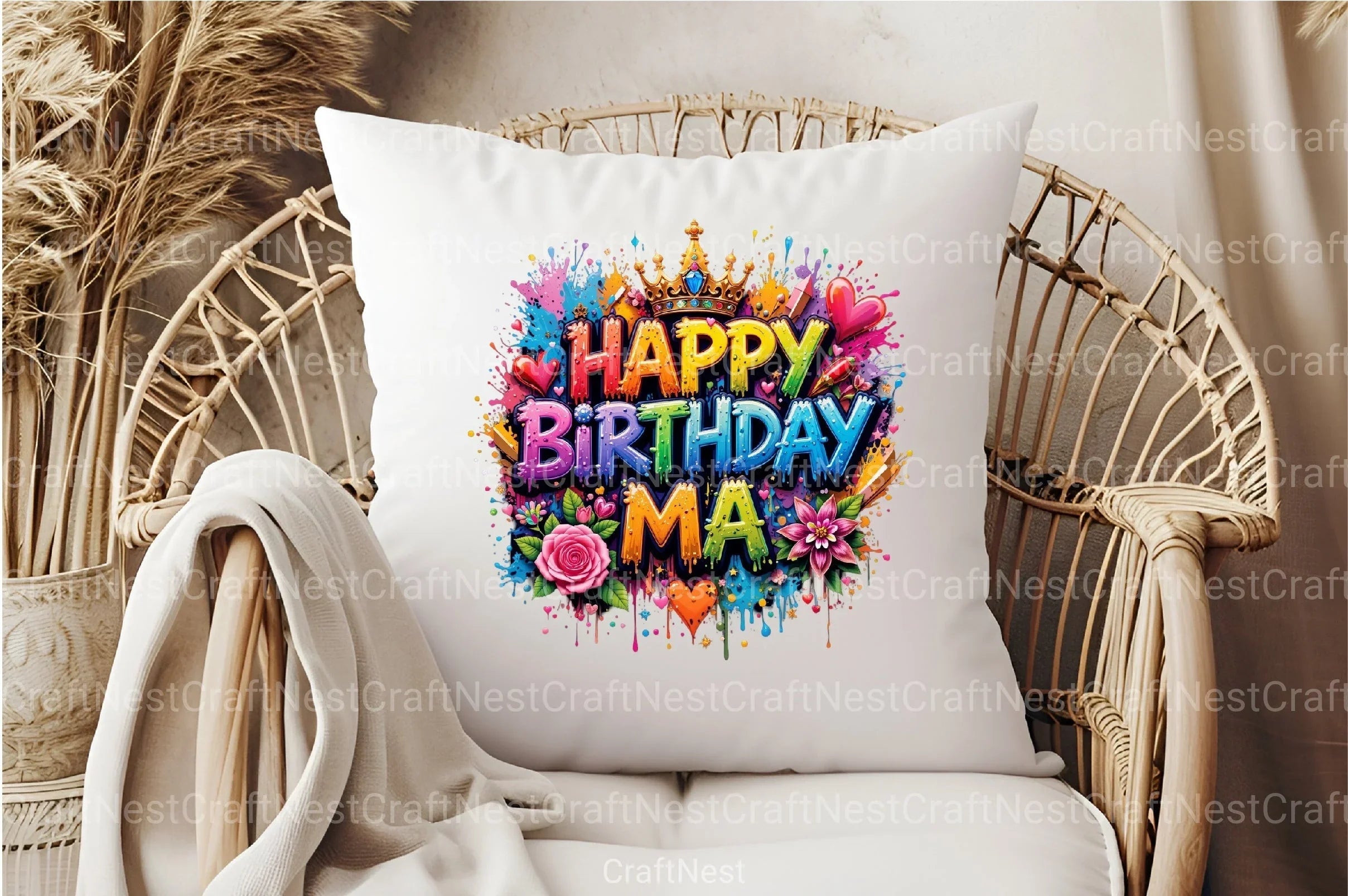 Happy Birthday Ma Clipart Bundle 3 - CraftNest - Digital Crafting and Art