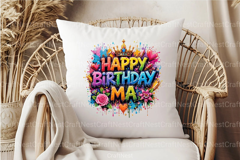 Happy Birthday Ma Clipart Bundle 3 - CraftNest - Digital Crafting and Art