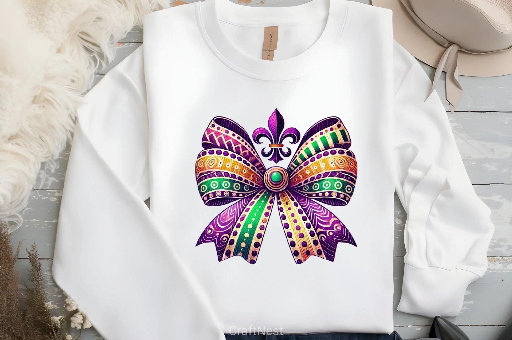 Mardi Gras Coquette Bow Clipart Bundle 4 - CraftNest - Digital Crafting and Art