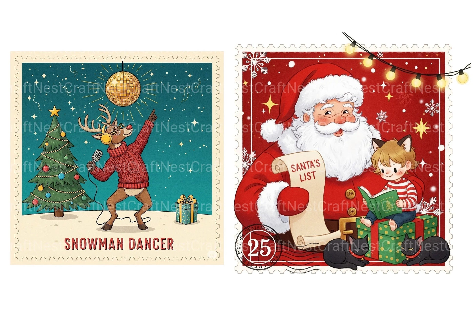 Christmas Frame Clipart Bundle 99 - CraftNest - Digital Crafting and Art