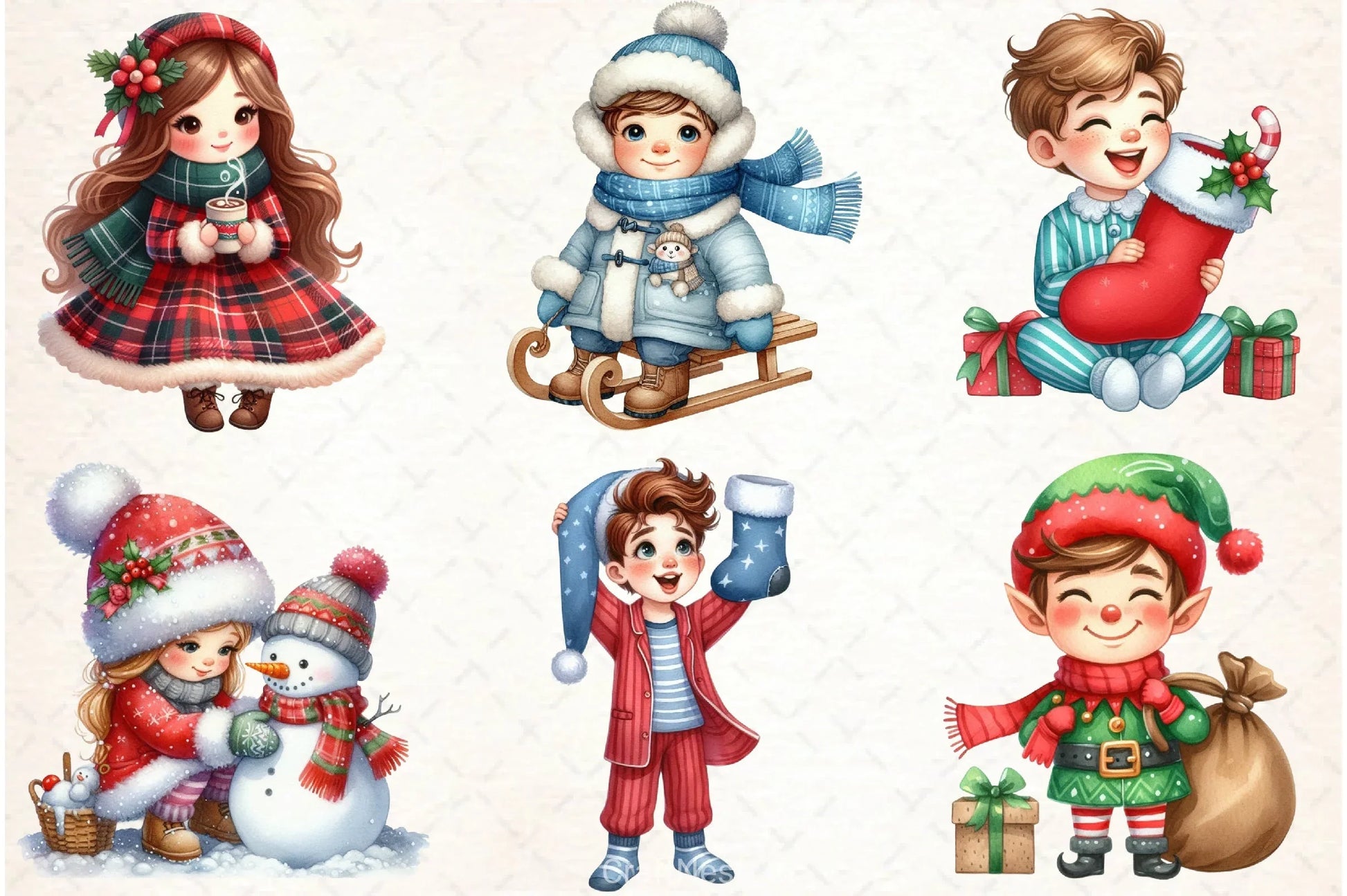 Christmas Kids Clipart Bundle - CraftNest - Digital Crafting and Art