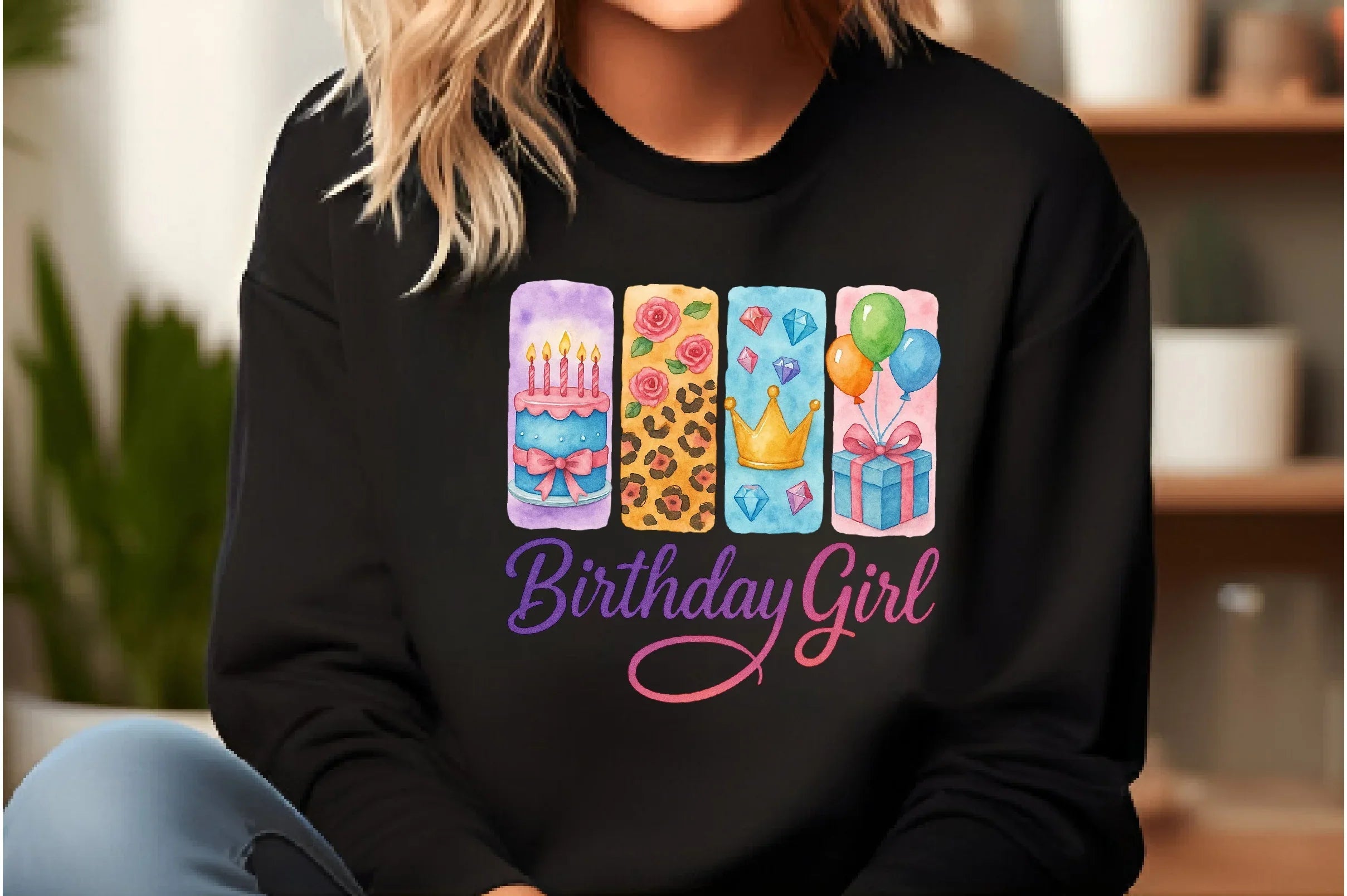Brushstroke Birthday Girl Clipart Bundle - CraftNest - Digital Crafting and Art