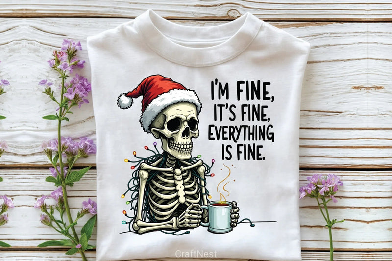I'm Fine It's Christmas Clipart Bundle - CraftNest - Digital Crafting and Art