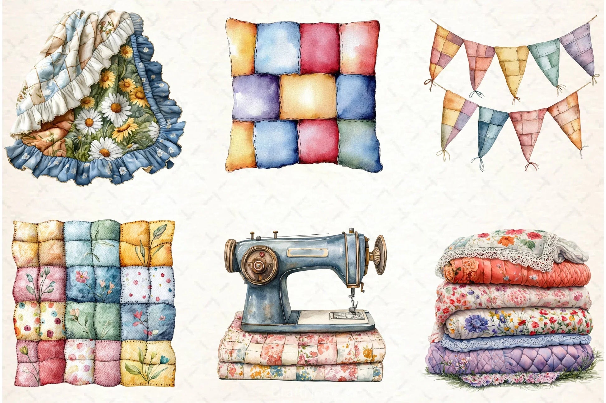 Cottage Quilts Clipart Bundle - CraftNest - Digital Crafting and Art