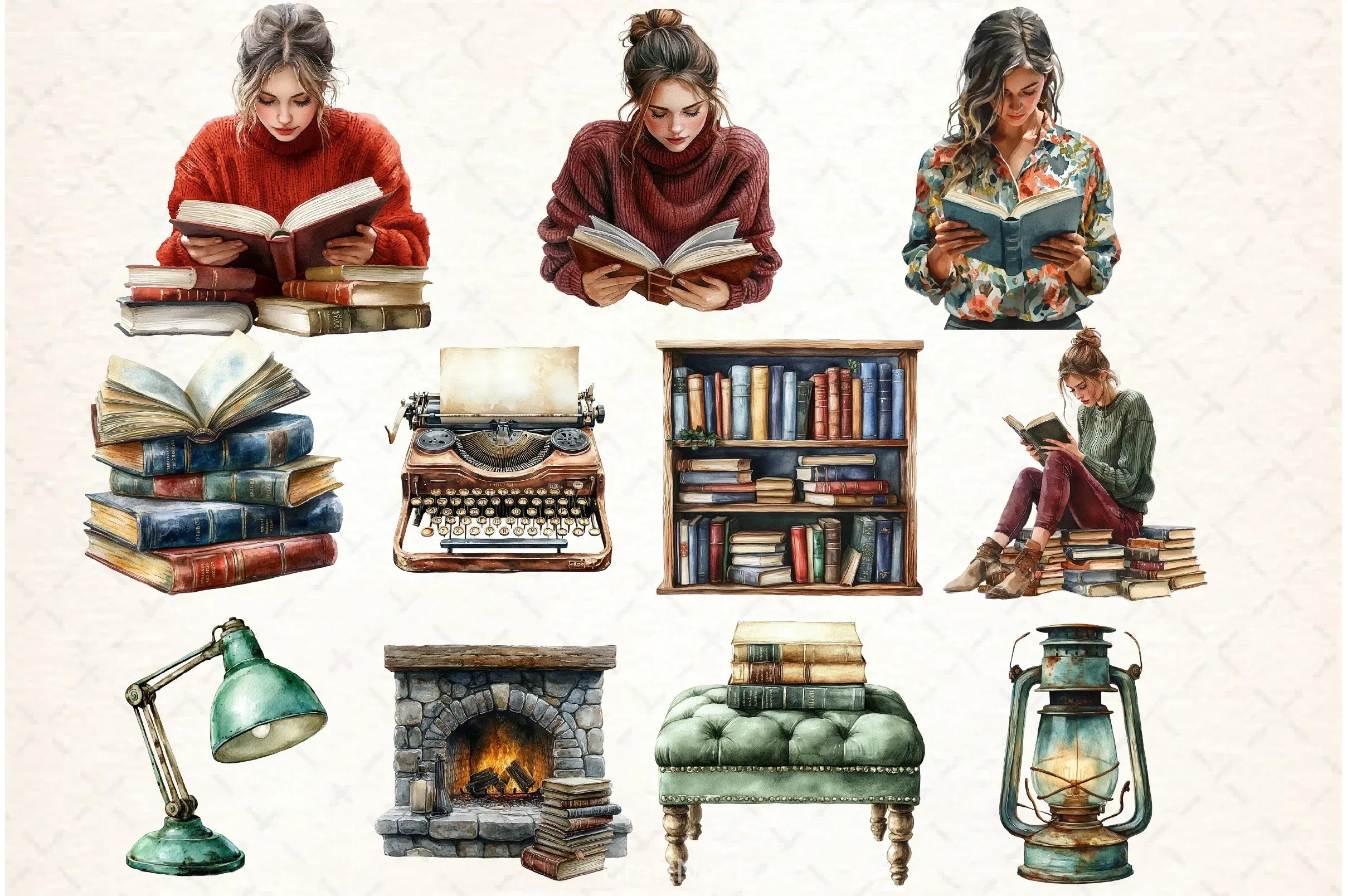 Autumn Library Clipart Bundle - CraftNest - Digital Crafting and Art