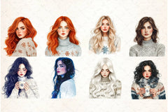 Cozy White Christmas Clipart Bundle - CraftNest - Digital Crafting and Art