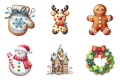 Gingerbread Houses Christmas Cookie Clipart Bundle - CraftNest - Digital Crafting and Art