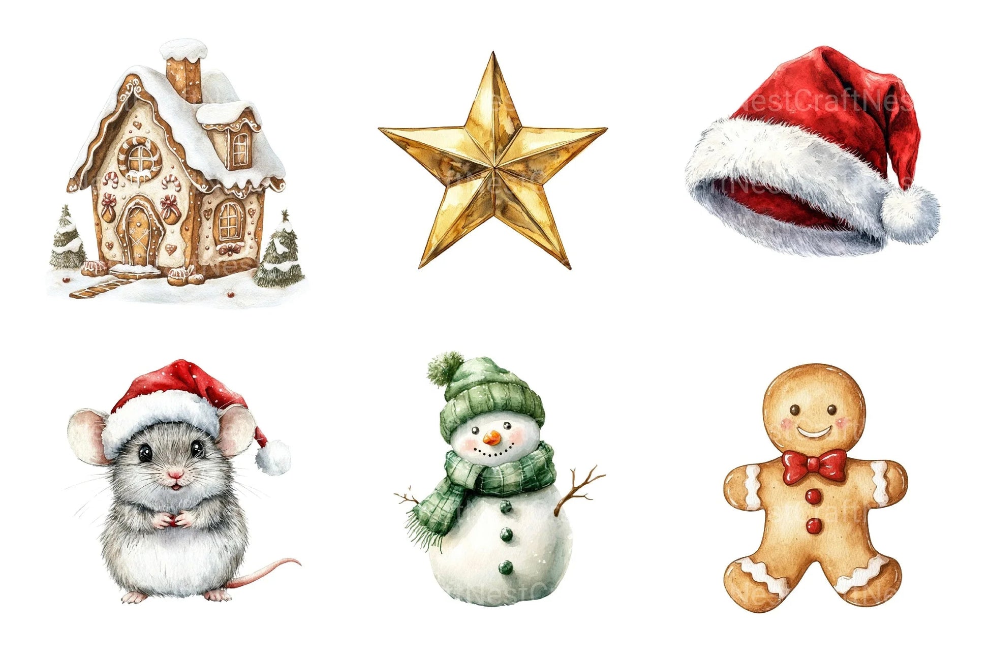 Timeless Winter Charm Christmas Collection Clipart Bundle - CraftNest - Digital Crafting and Art