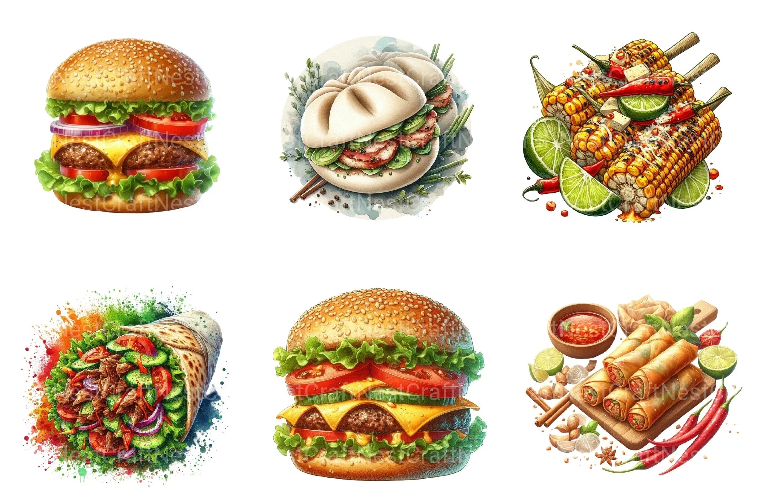 Street Food Clipart Bundle  99 - CraftNest - Digital Crafting and Art