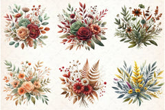 Fall Floral Clipart Bundle - CraftNest - Digital Crafting and Art