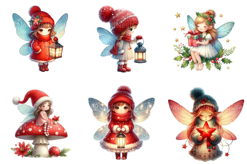 Christmas Fairy Decoration Clipart Bundle - CraftNest - Digital Crafting and Art