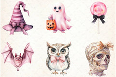 Cute Girly Halloween Clipart Bundle - CraftNest - Digital Crafting and Art