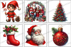 Red Christmas Clipart Bundle - CraftNest - Digital Crafting and Art