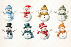 Christmas Snowman Clipart Bundle 14 - CraftNest - Digital Crafting and Art