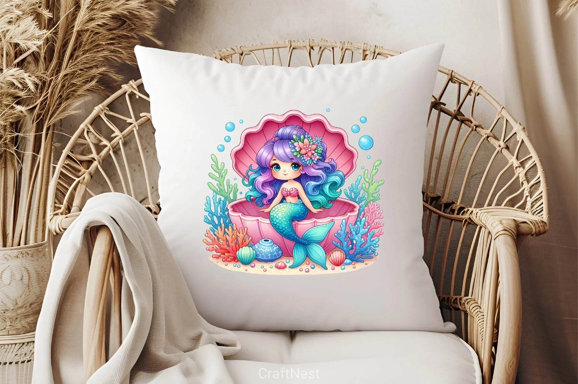Summer Mermaid Clipart Bundle - CraftNest - Digital Crafting and Art