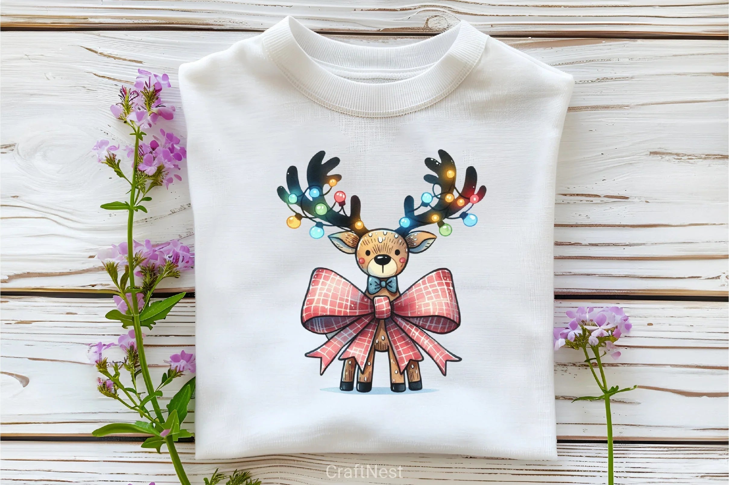 Christmas Reindeer Bow Clipart Bundle 2 - CraftNest - Digital Crafting and Art
