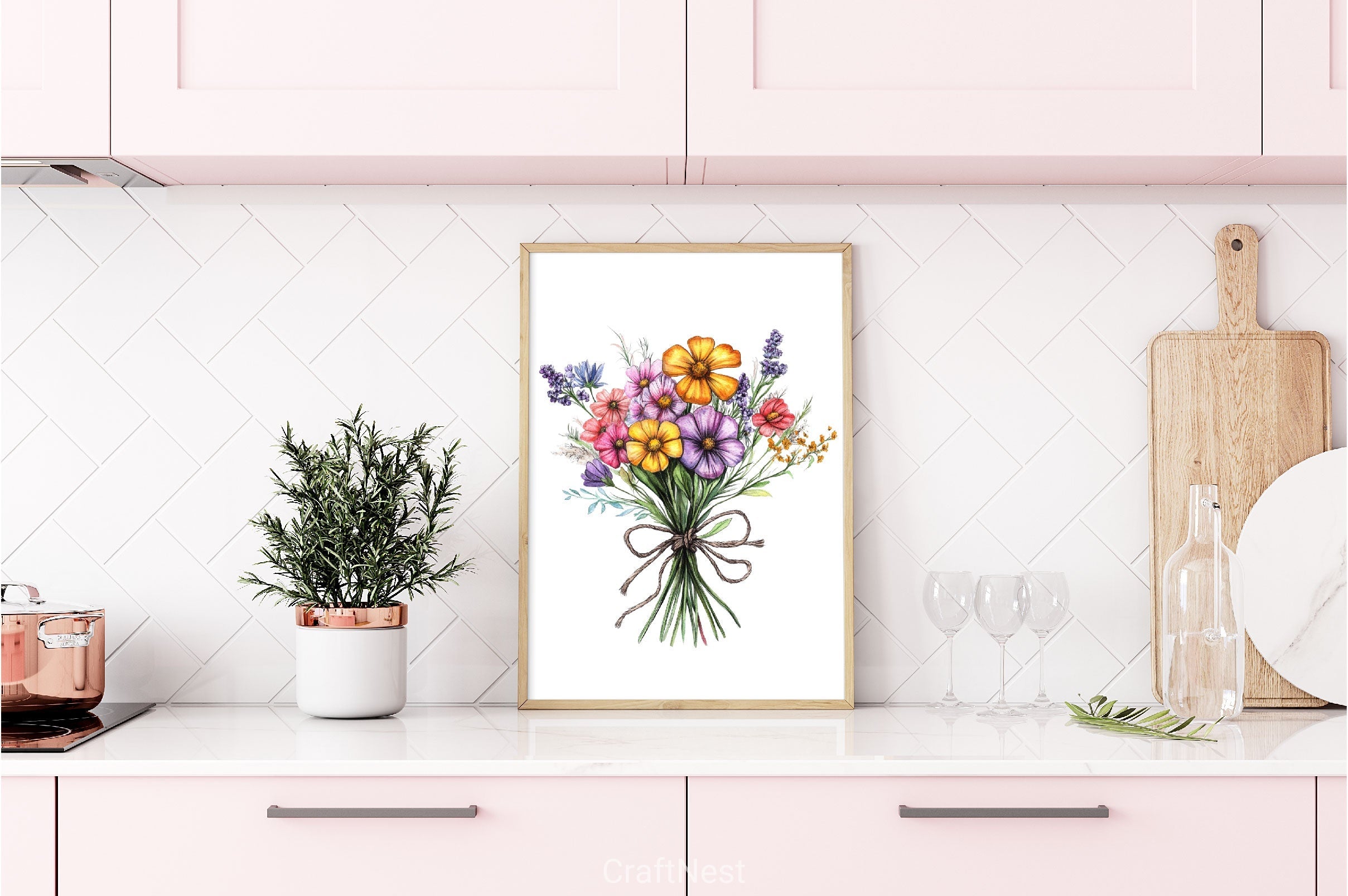 Garden Flowers Clipart Bundle