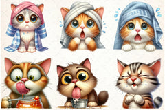 Surprised Crazy Cat Clipart Bundle - CraftNest - Digital Crafting and Art