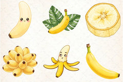Banana Clipart Bundle 1 - CraftNest - Digital Crafting and Art