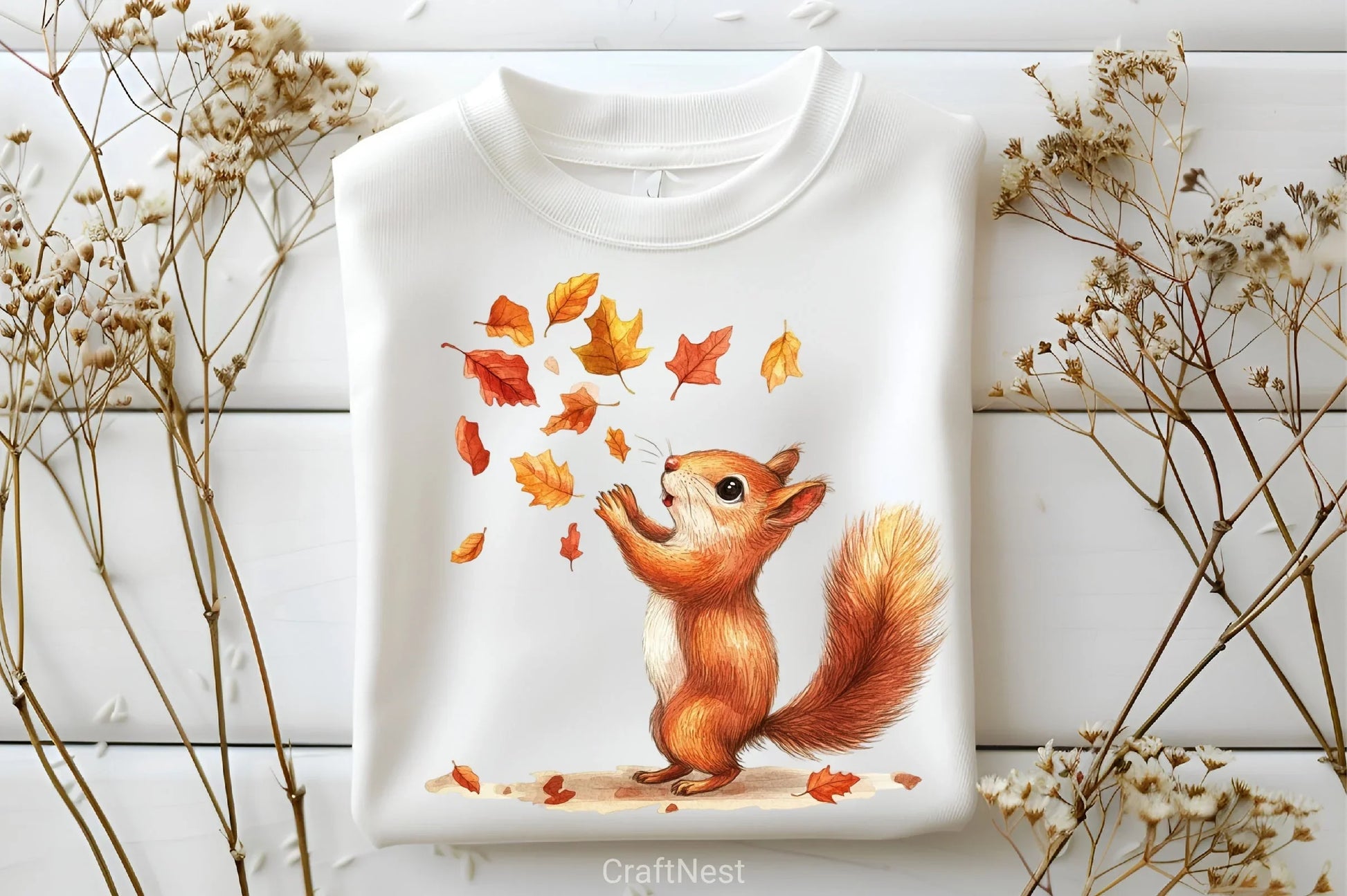 Fall Squirrels Garden Clipart Bundle 55 - CraftNest - Digital Crafting and Art