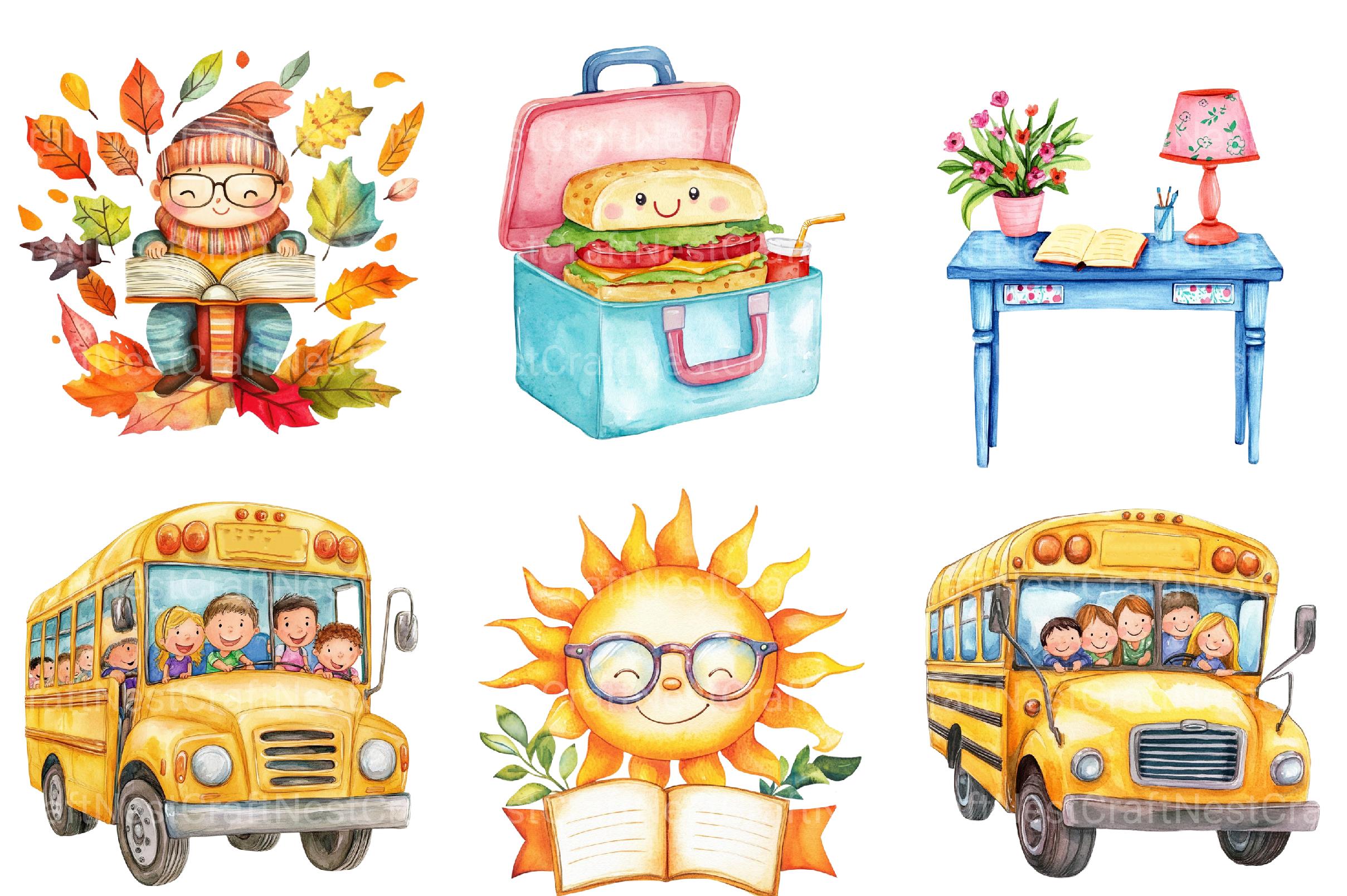 Back to School Sublimation Clipart