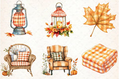 Gingham Autumn Clipart Bundle 6 - CraftNest - Digital Crafting and Art