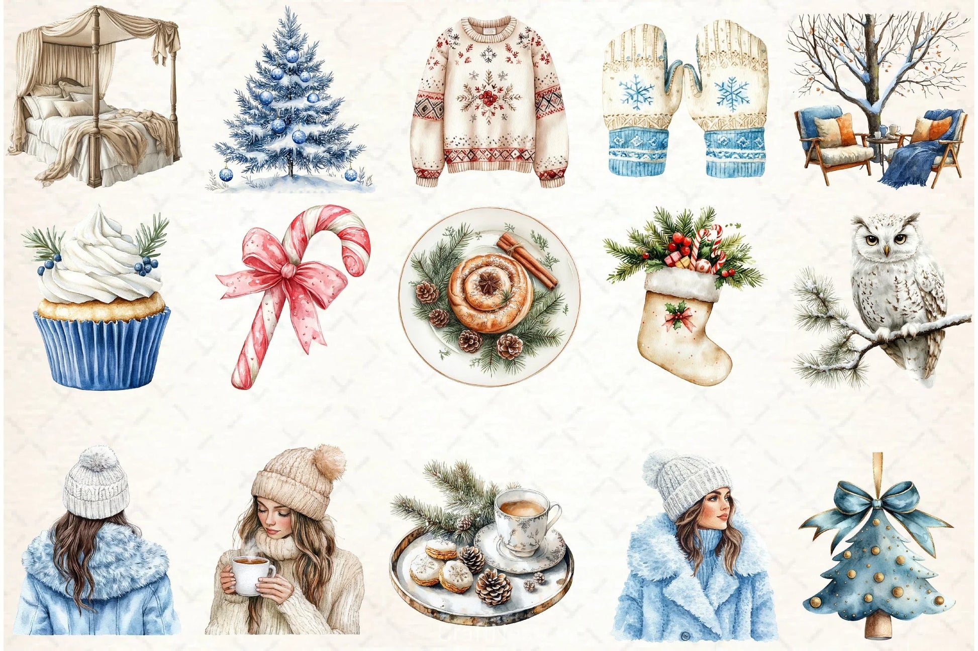 Frosty Coziness Clipart Bundle - CraftNest - Digital Crafting and Art