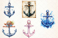Summer Anchor Clipart Bundle 2 - CraftNest - Digital Crafting and Art