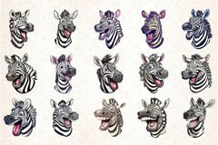 Funny Cartoon Zebra Clipart Bundle - CraftNest - Digital Crafting and Art