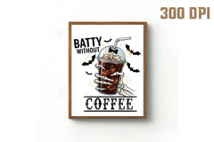 Batty Without Coffee Halloween Clipart Bundle - CraftNest - Digital Crafting and Art