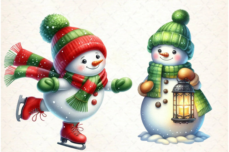 Christmas Snowman Clipart Bundle 18 - CraftNest - Digital Crafting and Art
