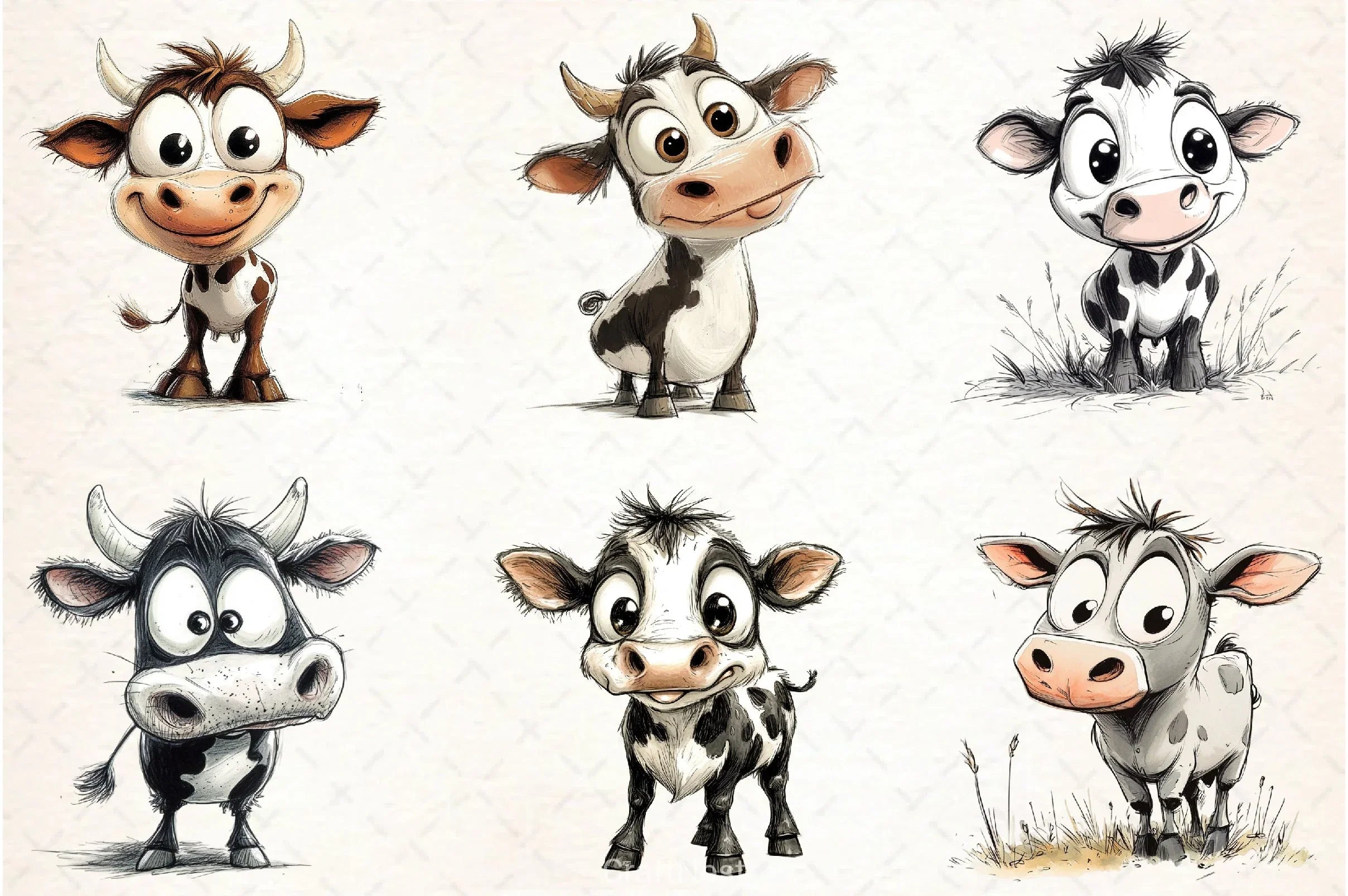 Funny Cow Clipart Bundle 3 - CraftNest - Digital Crafting and Art