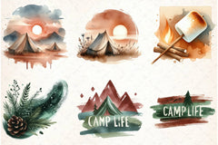 Camping Mode Clipart Bundle - CraftNest - Digital Crafting and Art