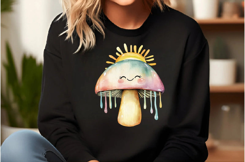 Rainbow Mushroom Clipart Bundle - CraftNest - Digital Crafting and Art