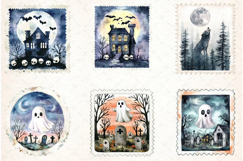 Halloween Stamp Clipart Bundle 3 - CraftNest - Digital Crafting and Art
