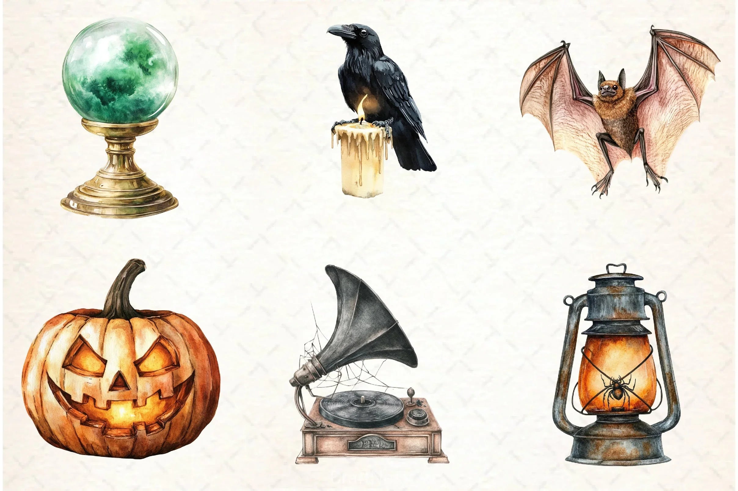 Cozy Spooky Halloween Clipart Bundle - CraftNest - Digital Crafting and Art