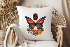 Butterfly Flowers Clipart Bundle 3 - CraftNest - Digital Crafting and Art