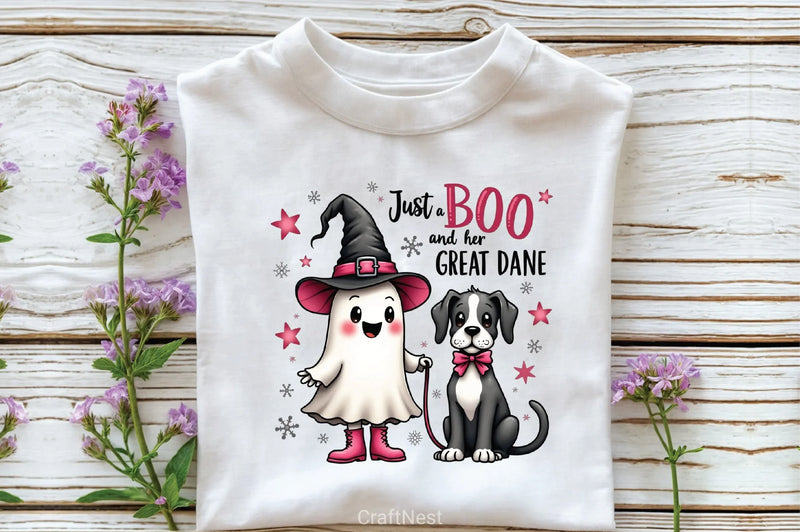 Retro Ghost Great Dane Halloween Clipart Bundle - CraftNest - Digital Crafting and Art
