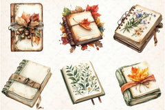 Autumn Book Clipart Bundle 2 - CraftNest - Digital Crafting and Art
