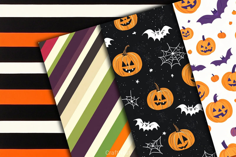 Happy Halloween Digital Paper Background 3 - CraftNest - Digital Crafting and Art