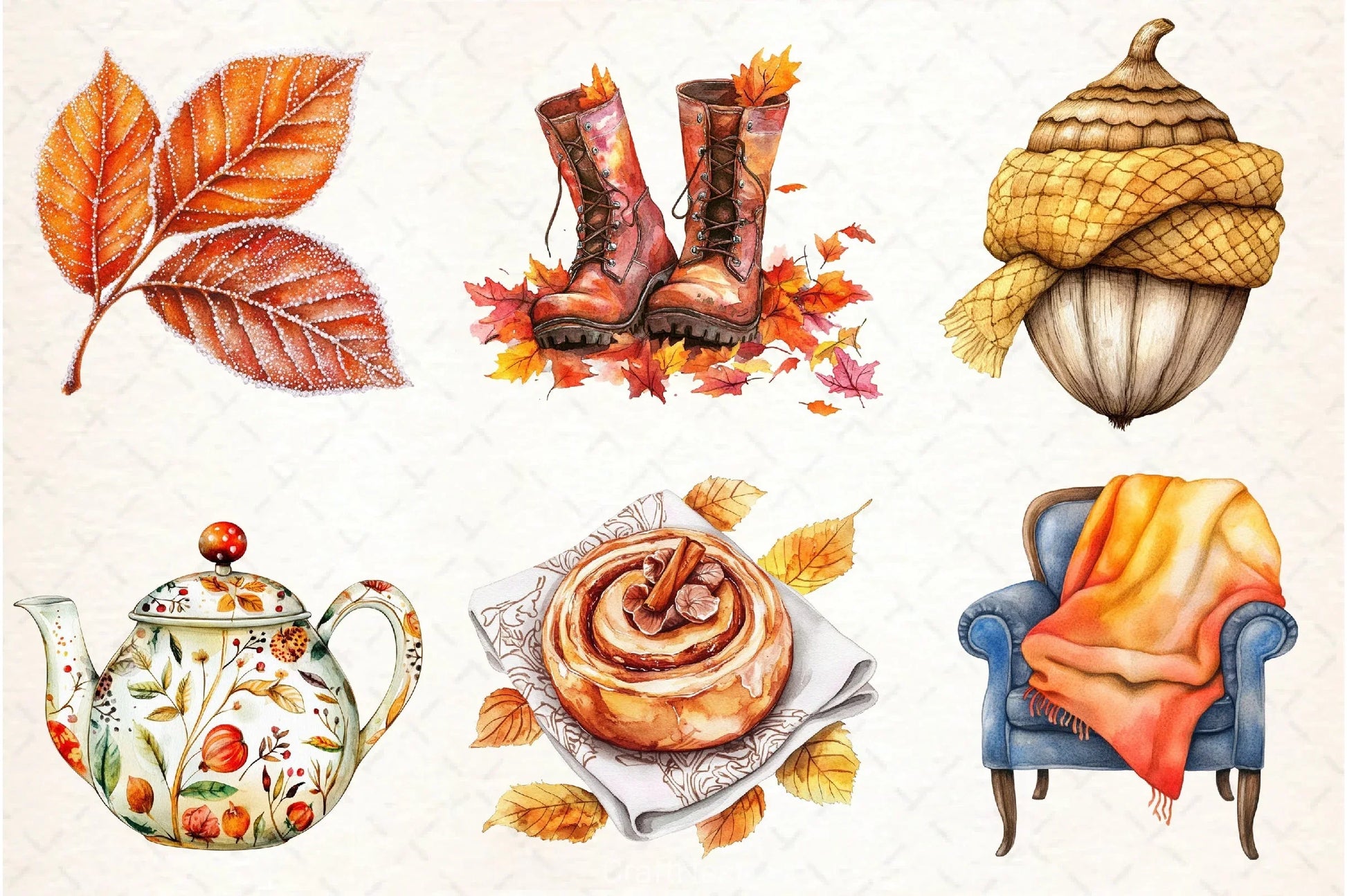 Autumn Chilly Morning Clipart Bundle - CraftNest - Digital Crafting and Art