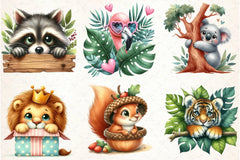 Funny Animals Clipart Bundle - CraftNest - Digital Crafting and Art