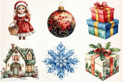 Retro 50s Christmas Clipart Bundle - CraftNest - Digital Crafting and Art