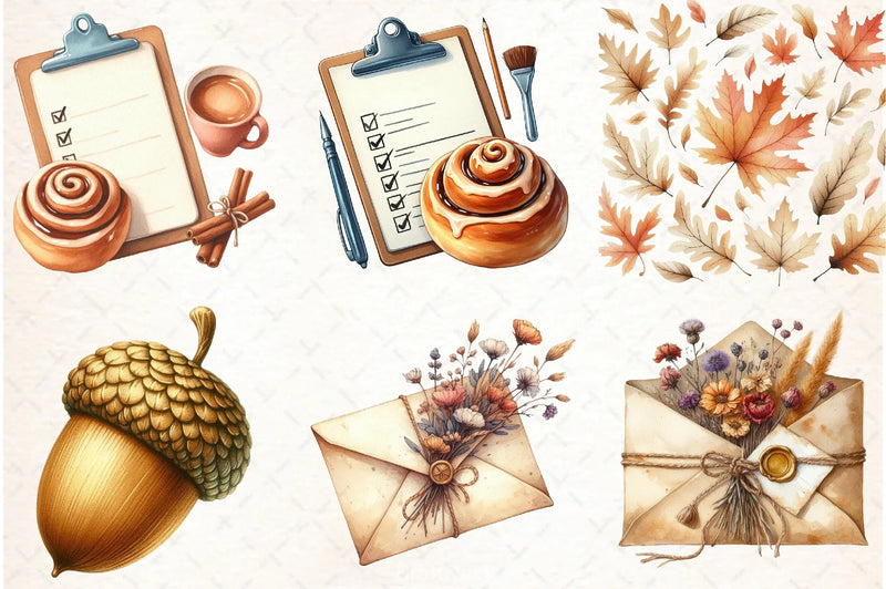 Autumn Cozy Fall Clipart Bundle 5 - CraftNest - Digital Crafting and Art