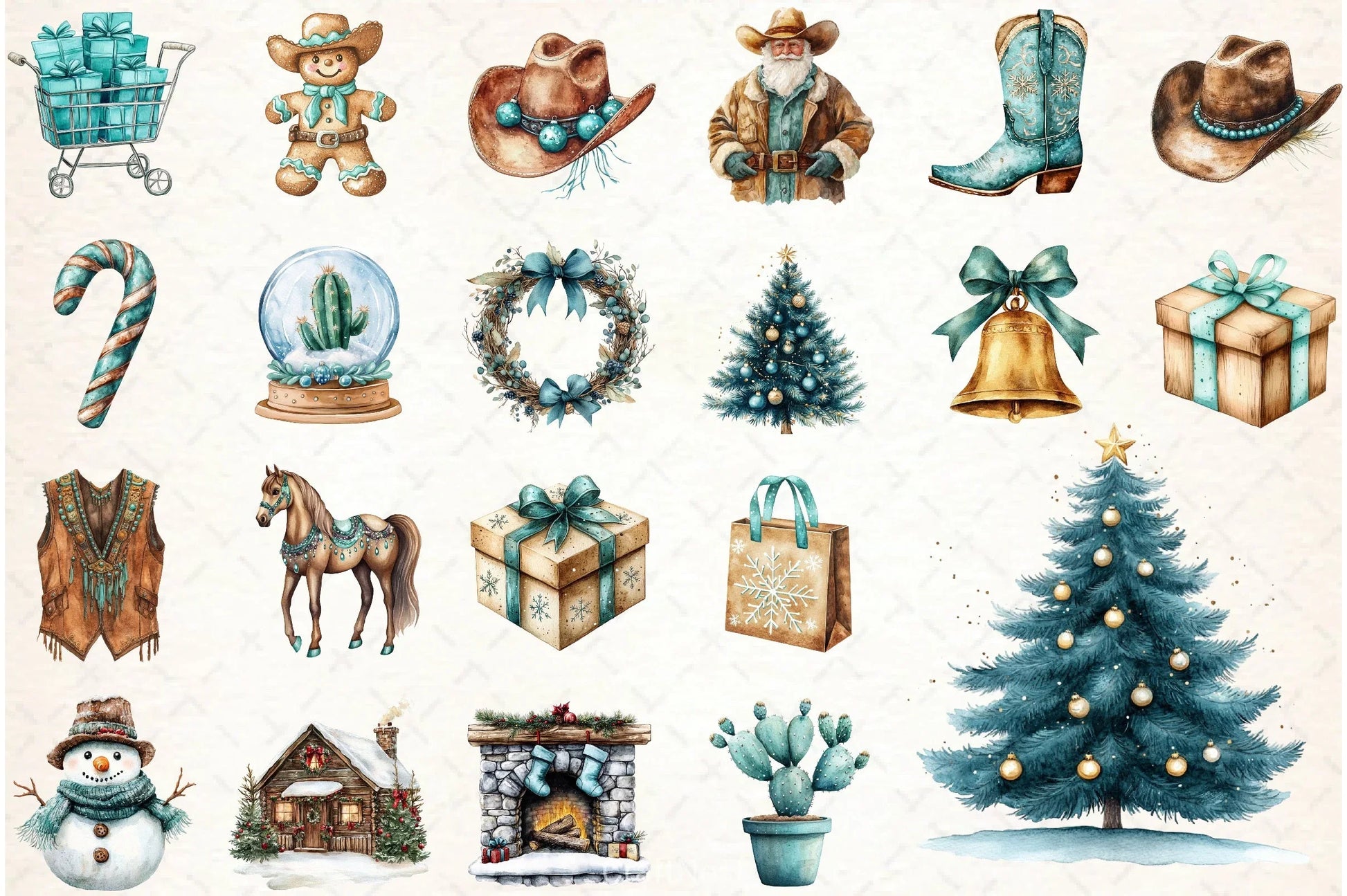 Southwestern Christmas Clipart Bundle - CraftNest - Digital Crafting and Art