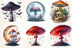Gothic Mushroom Clipart Bundle 2 - CraftNest - Digital Crafting and Art