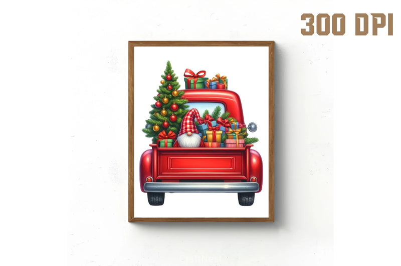 Merry Christmas Truck Clipart Bundle 3 - CraftNest - Digital Crafting and Art