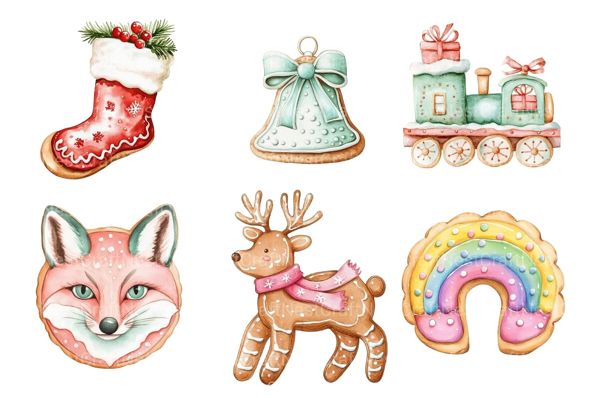 Christmas Cookies Clipart Bundle 1 - CraftNest - Digital Crafting and Art