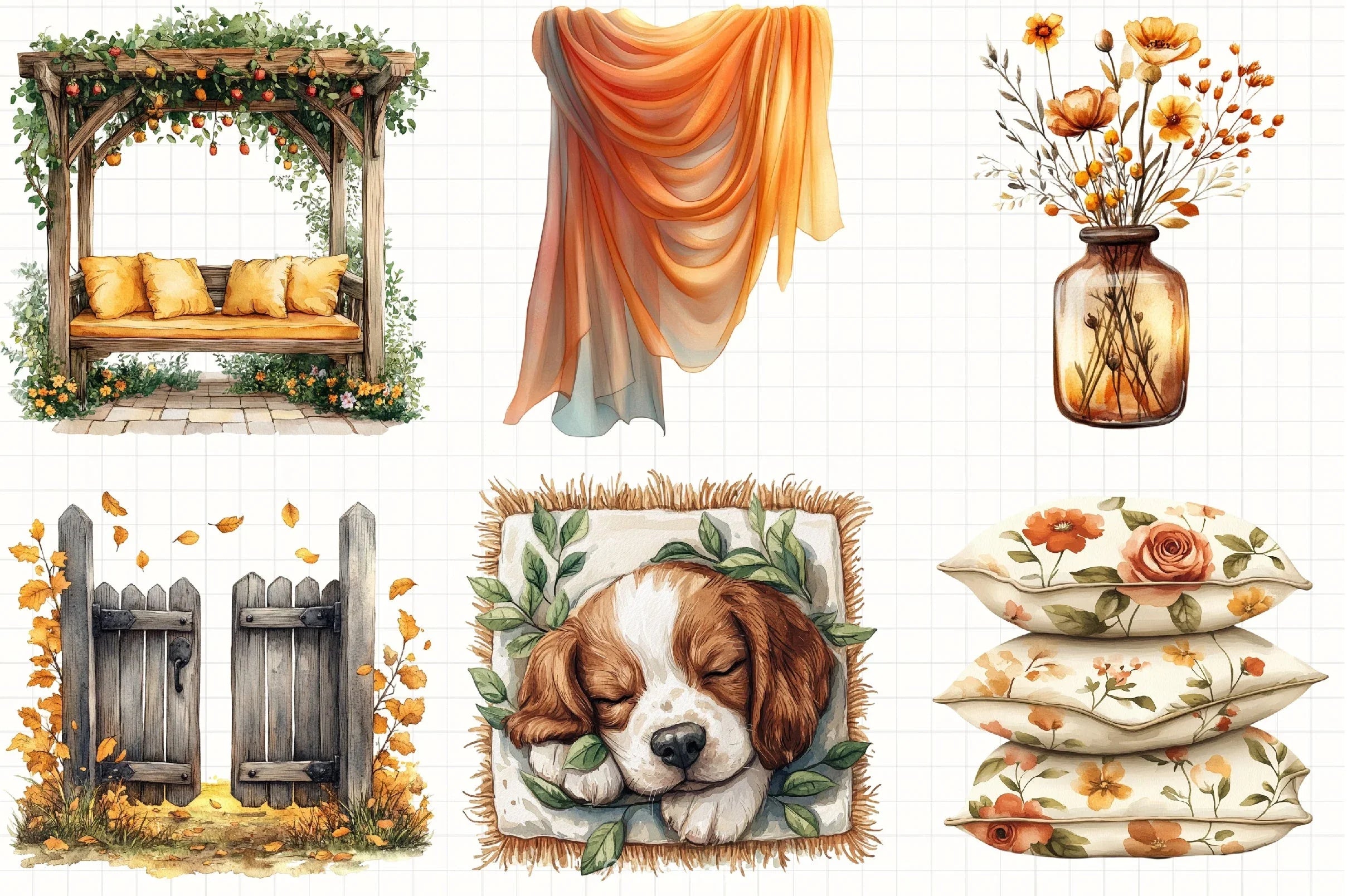 Autumn Clipart Set - CraftNest - Digital Crafting and Art