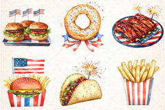 Fast Food 4th of July Clipart Bundle 1 - CraftNest - Digital Crafting and Art